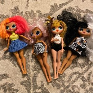 LOL Surprise OMG Doll Lot of 4 Dolls w/ Clothes
